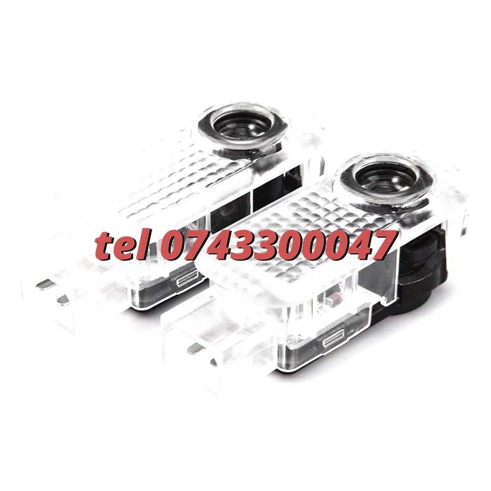 Set Lampi Logo Portiere Holograme Audi A3 A4 A5 A6 A7 Q3 Q5 Q7