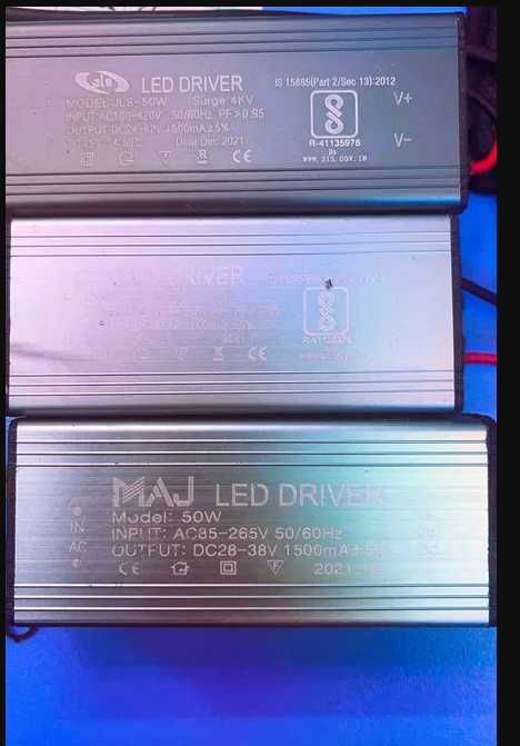 разные - драйвер, блок питания на светодиод и для другого