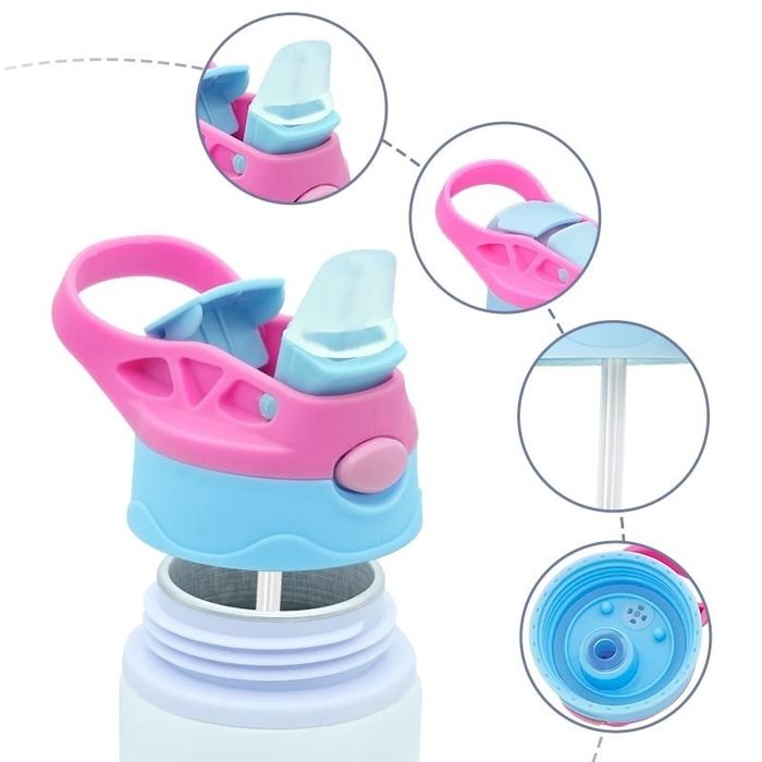 Bidonaș cu pai 500 ml