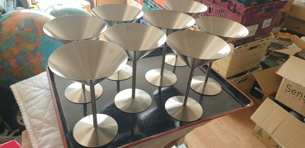 Cocktails/ martini glasses inox