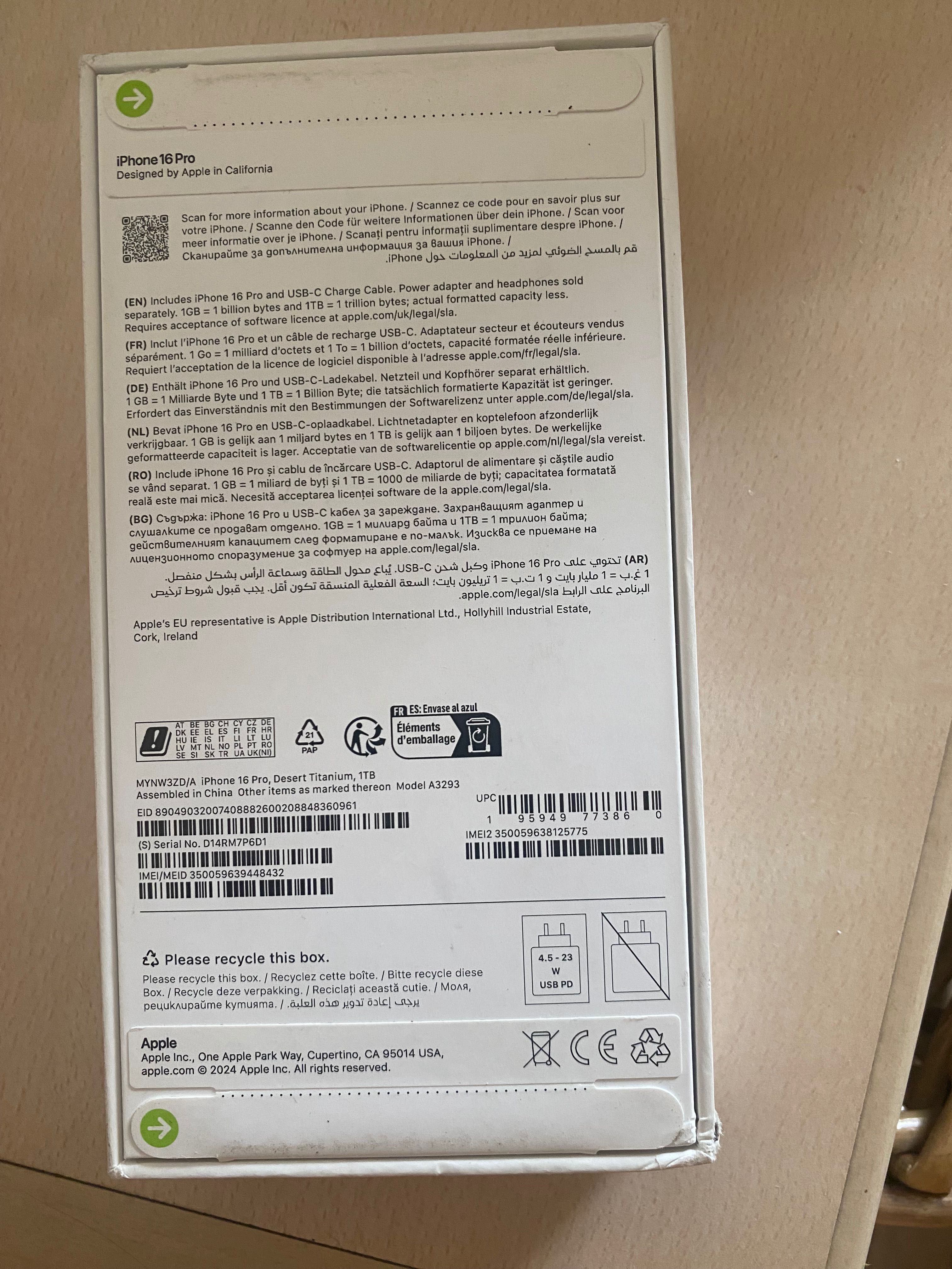 iPhone 16 pro 1trb