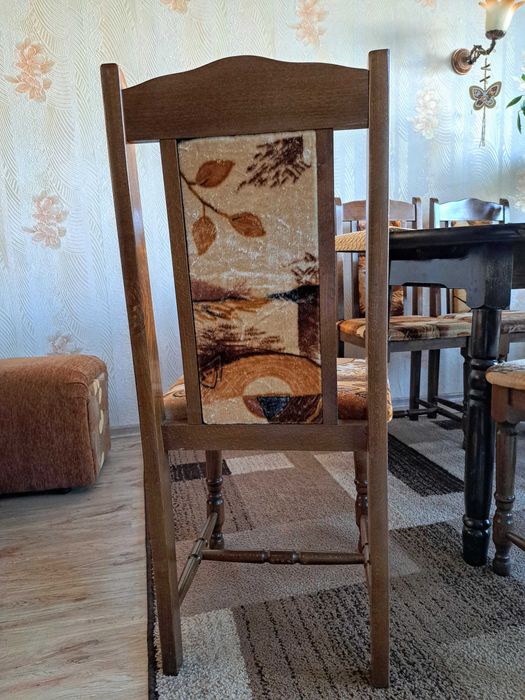 масивен дървен стол, буков  - 6 броя