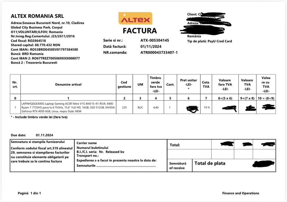 Laptop Gaming Acer Nitro V15 ANV15-41-R5J9