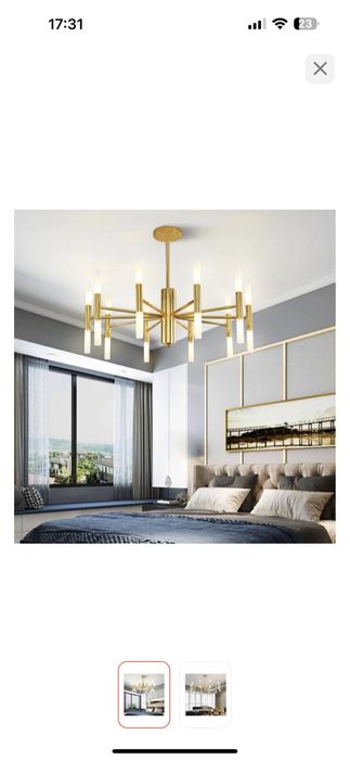 Люстра золотистая новый 2 шт