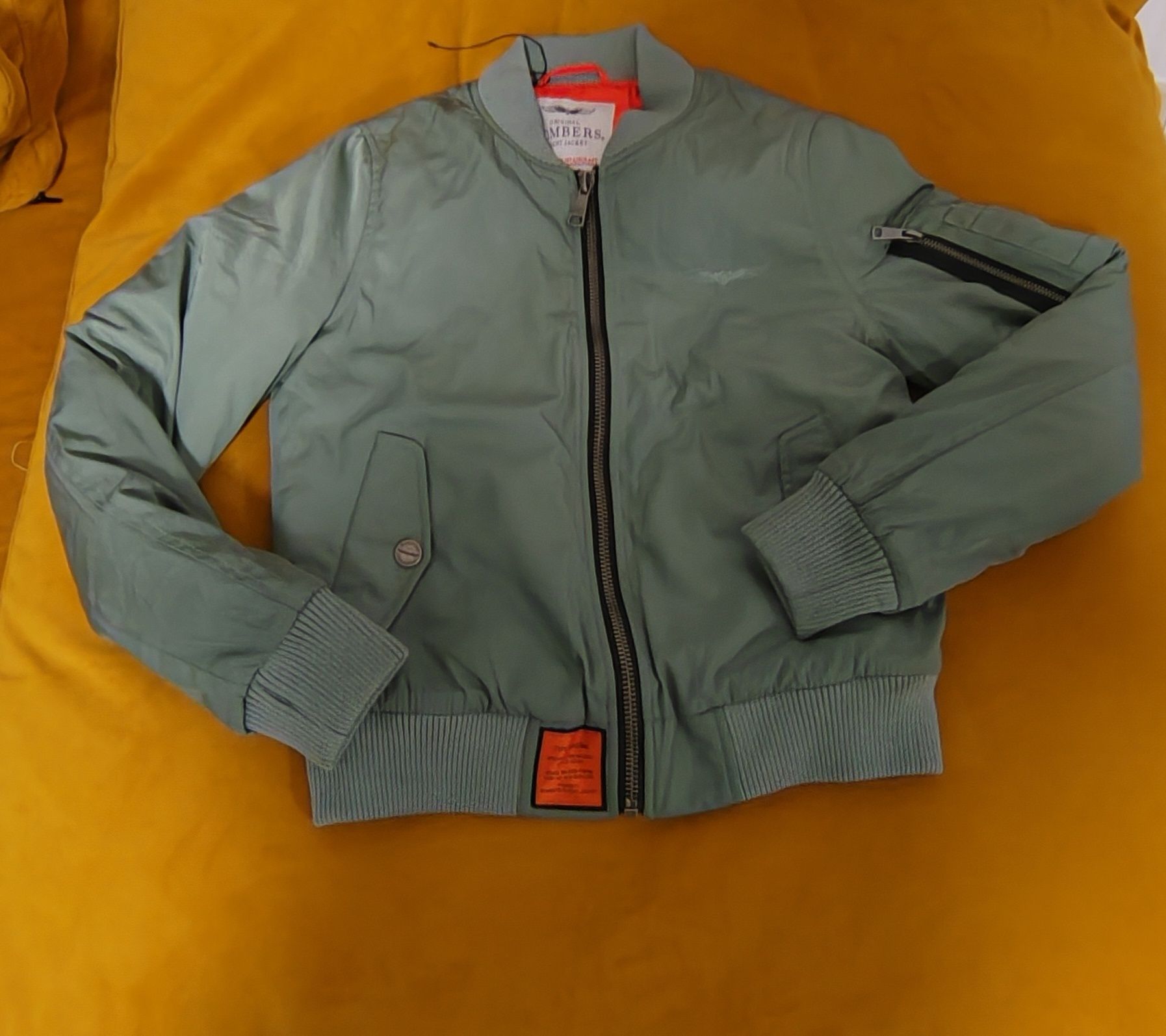 Geaca Original Bomber, impermeabila, verde, femei