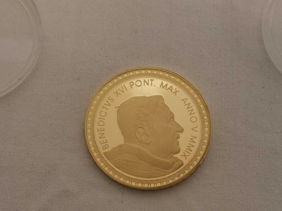 Moneda aur Vatican 2009 100 euro Papa Sistine Chapel Expulsion Heaven