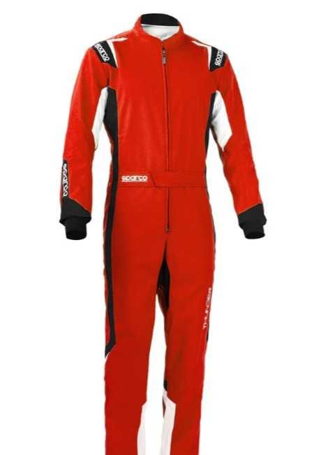 Combinezon SPARCO Thunder K43 cu omologare CIK-FIA, roșu/negru karting