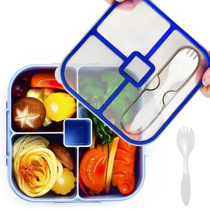 Cutie prânz 1100 ml – compartimente, tacâmuri, anti-scurgeri