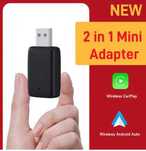 Wireless CarPlay/Android Auto 2in1 Mini Adapt 5GHz WiFi5 for wired car