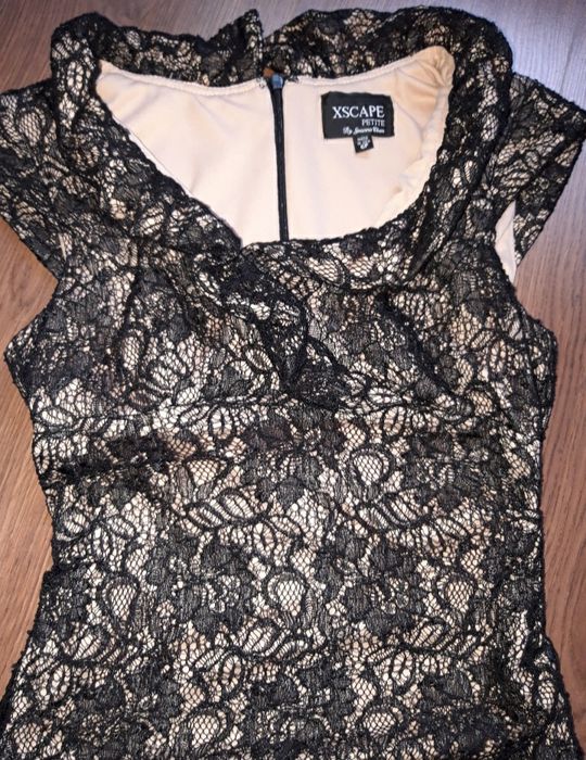 Елегантна официална дамска парти рокля с дантела размер  Xs S С