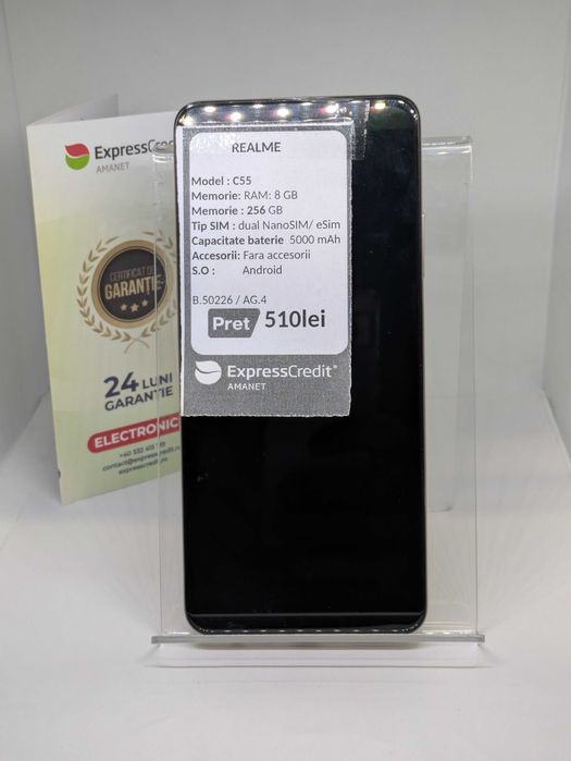 Realme C55 5G 8/256Gb (AG4 Dacia / B.50226) Garanție 2 ani