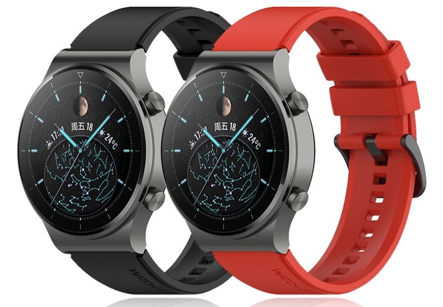 Силиконова Каишка Huawei Watch GT2 GT3 46 48 Samsung Watch4 Active Pro