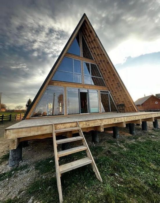 Cabane din lemn masiv diferite dimensiuni