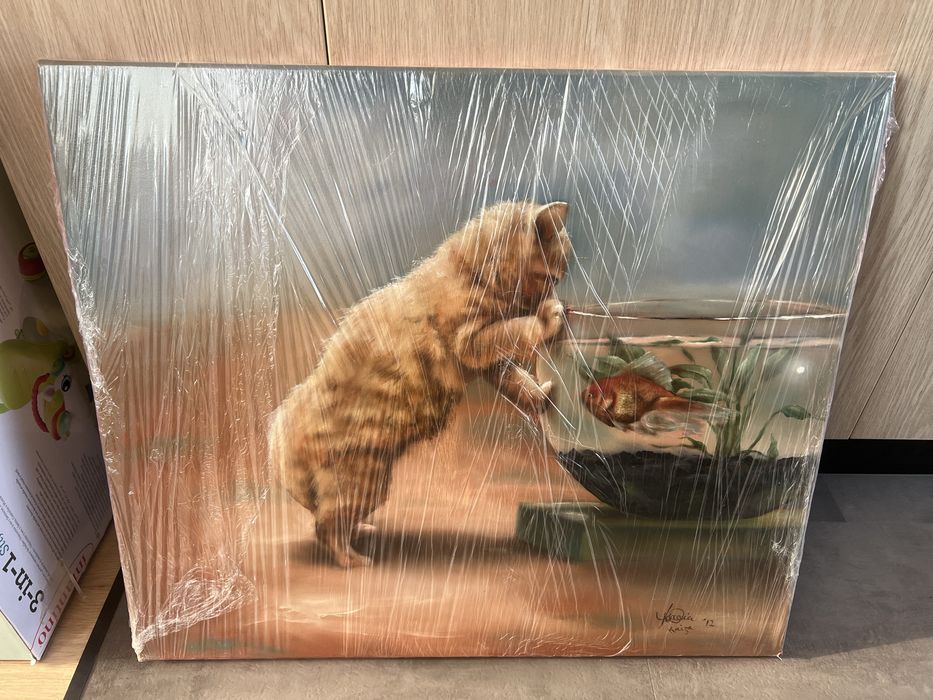 Tablou pictat manual panza 70x60