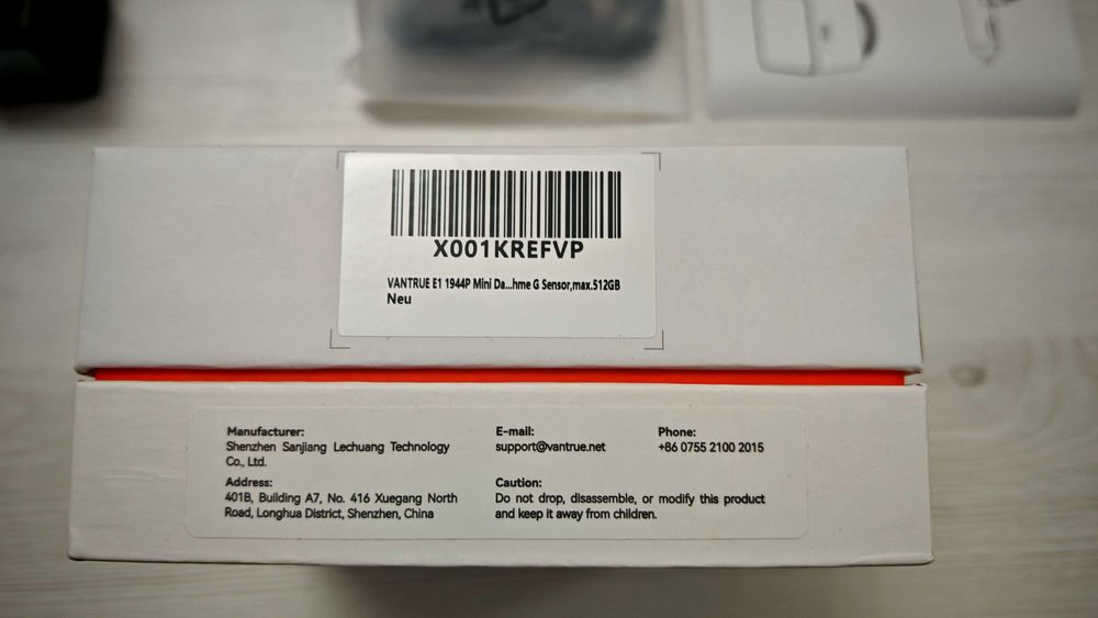 Видеорегистратор Vantrue E1