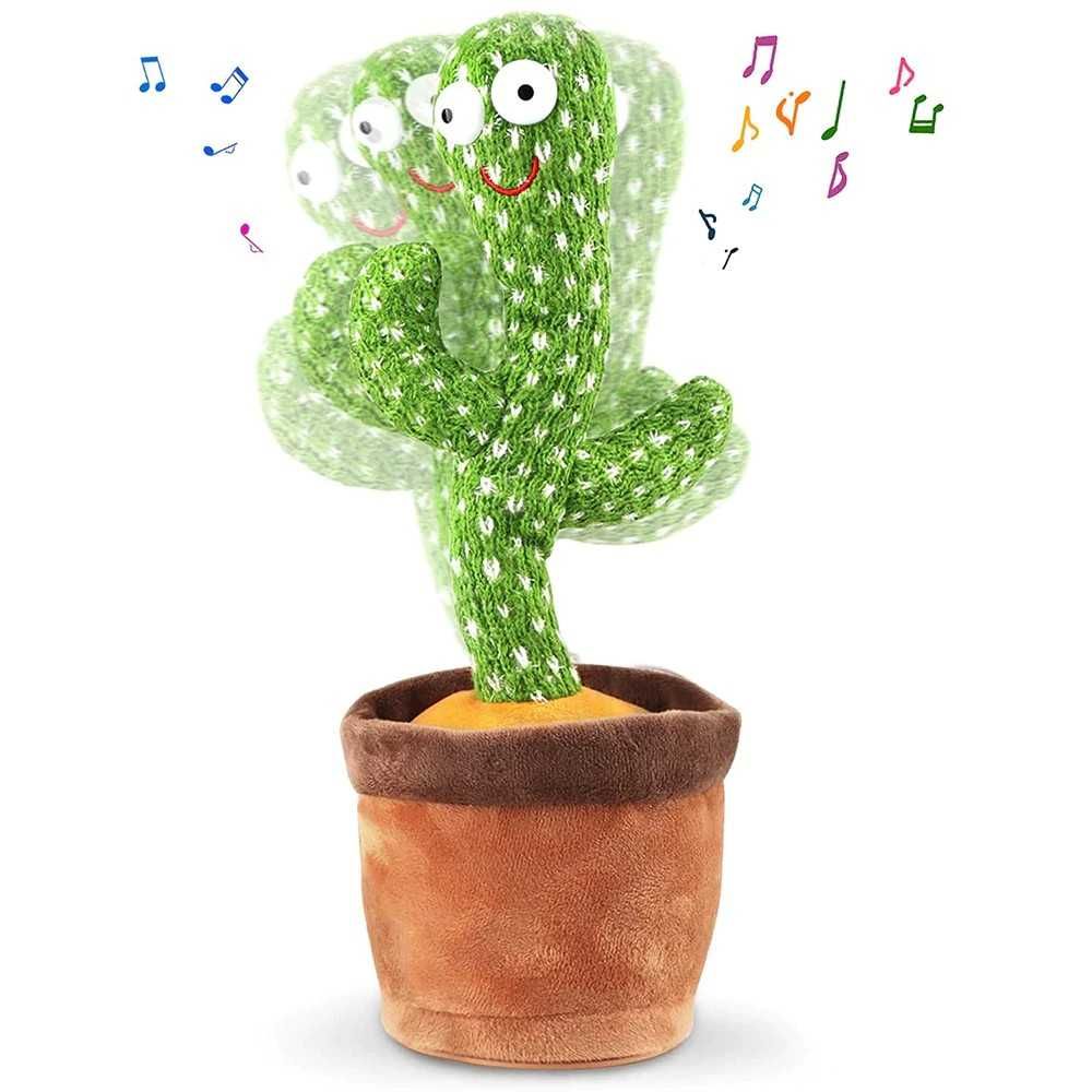 Jucărie Cactus Dansator - Cântă, Dansează, Imita + Puzzle Lemn CADOU!