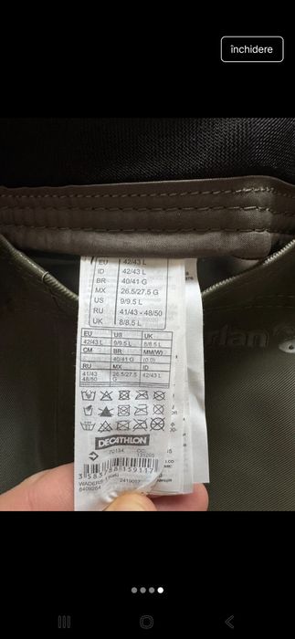 Cizme pescuit Waders Decathlon mărimea L