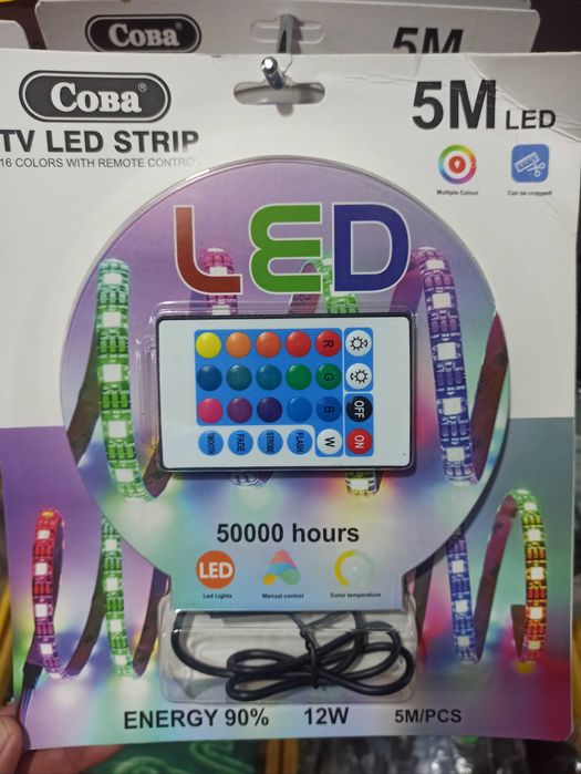 Цветная лента 5м с пультом