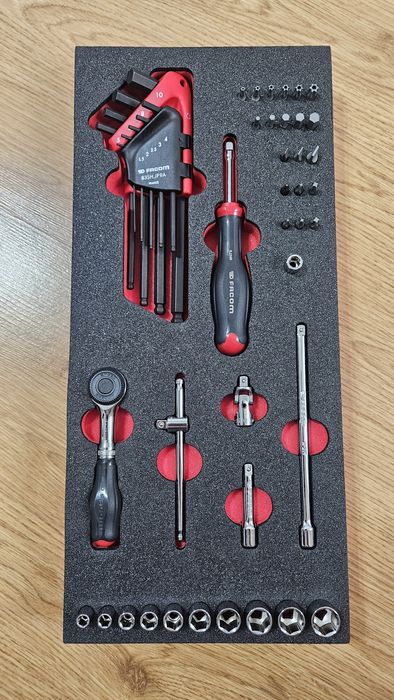 Facom - Modul spuma 1/4 set 46 piese