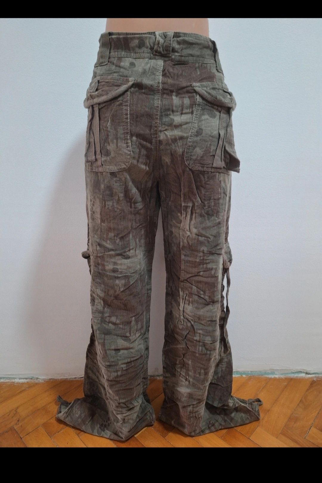 Pantaloni army dama/ barbat cu crac larg,100% bumbac