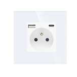 Priza cu rama de sticla simple,duble sau cu incarcare USB