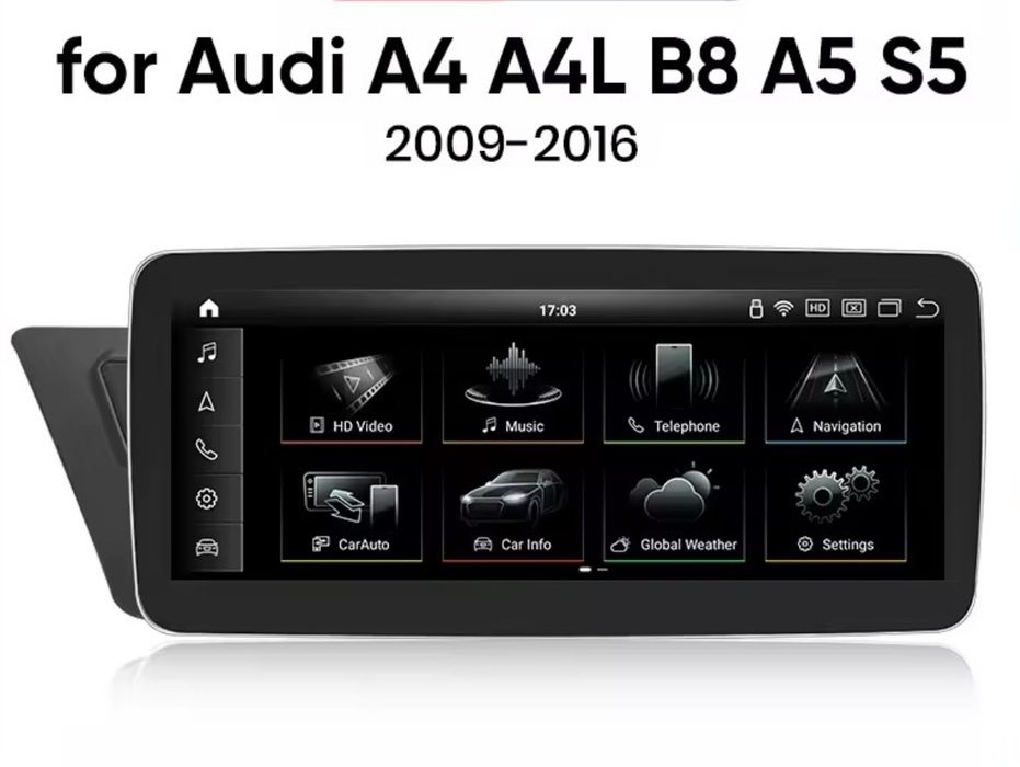 Navigatie Android cu ecran 10,25'' pt. AUDI A4 B8, A5, S5, (2009-2017)