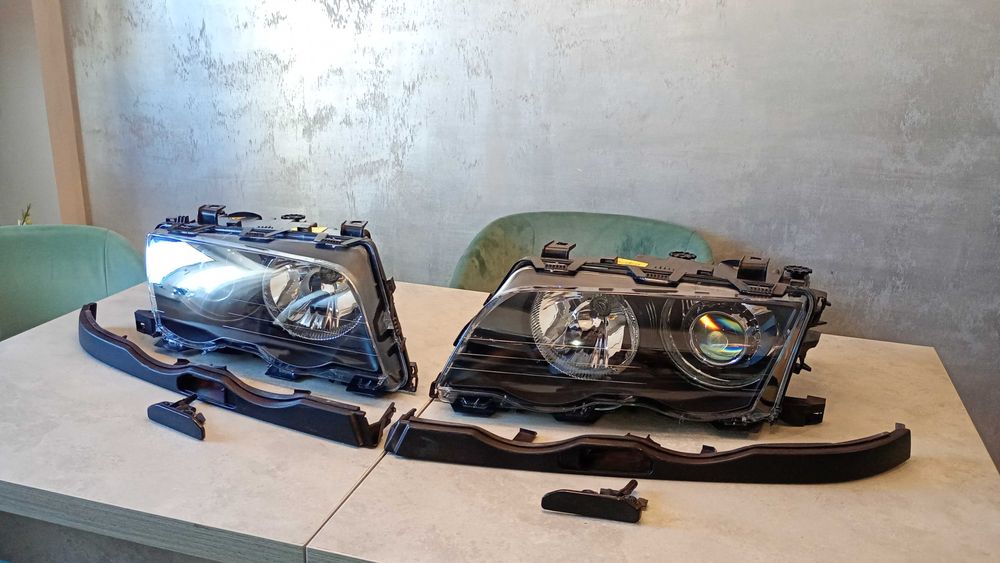 faruri cu lupa bmw e46 nfl sedan