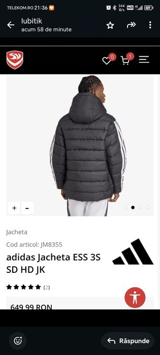 Jaketa adidas  noua