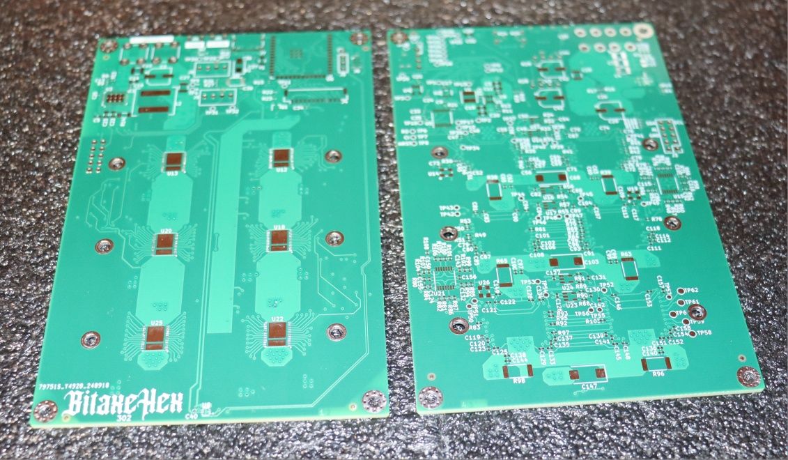 Placa de Baza Mini Asic Bitaxe HEX 302 BM1366(6x)  3THs Bitcoin/SHA256