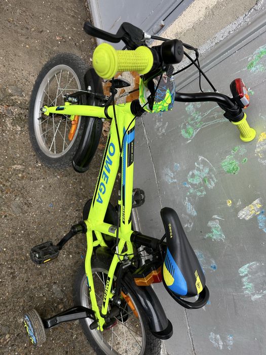 Bicicleta copii omega 16 inch cu roti ajutatoare