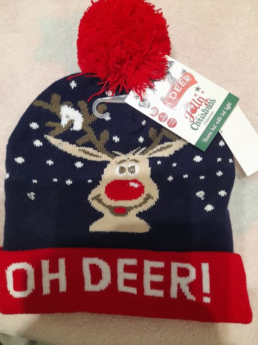 2 Caciuli cu LED pentru Craciun/iarna