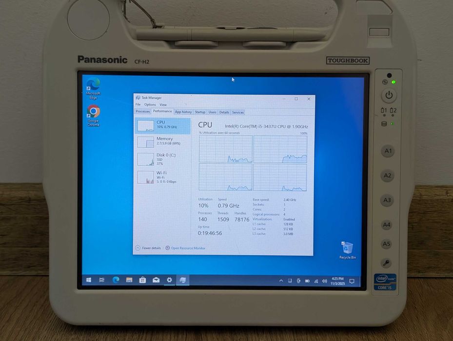 Laptop Panasonic Toughbook H2 cu touchscreen, baterie, încărcător