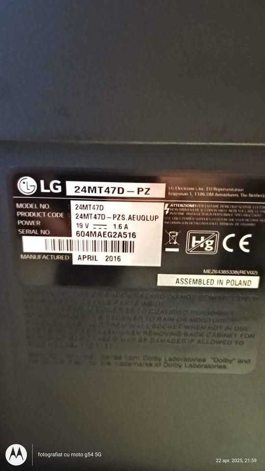 Televizor LG ,24 inchi ,61cm,telecomanda este originala.