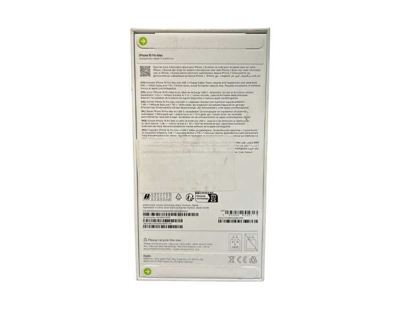 Telefon iPhone 16 Pro Max 5G, 256GB, Black Titanium, Sigilat garantie