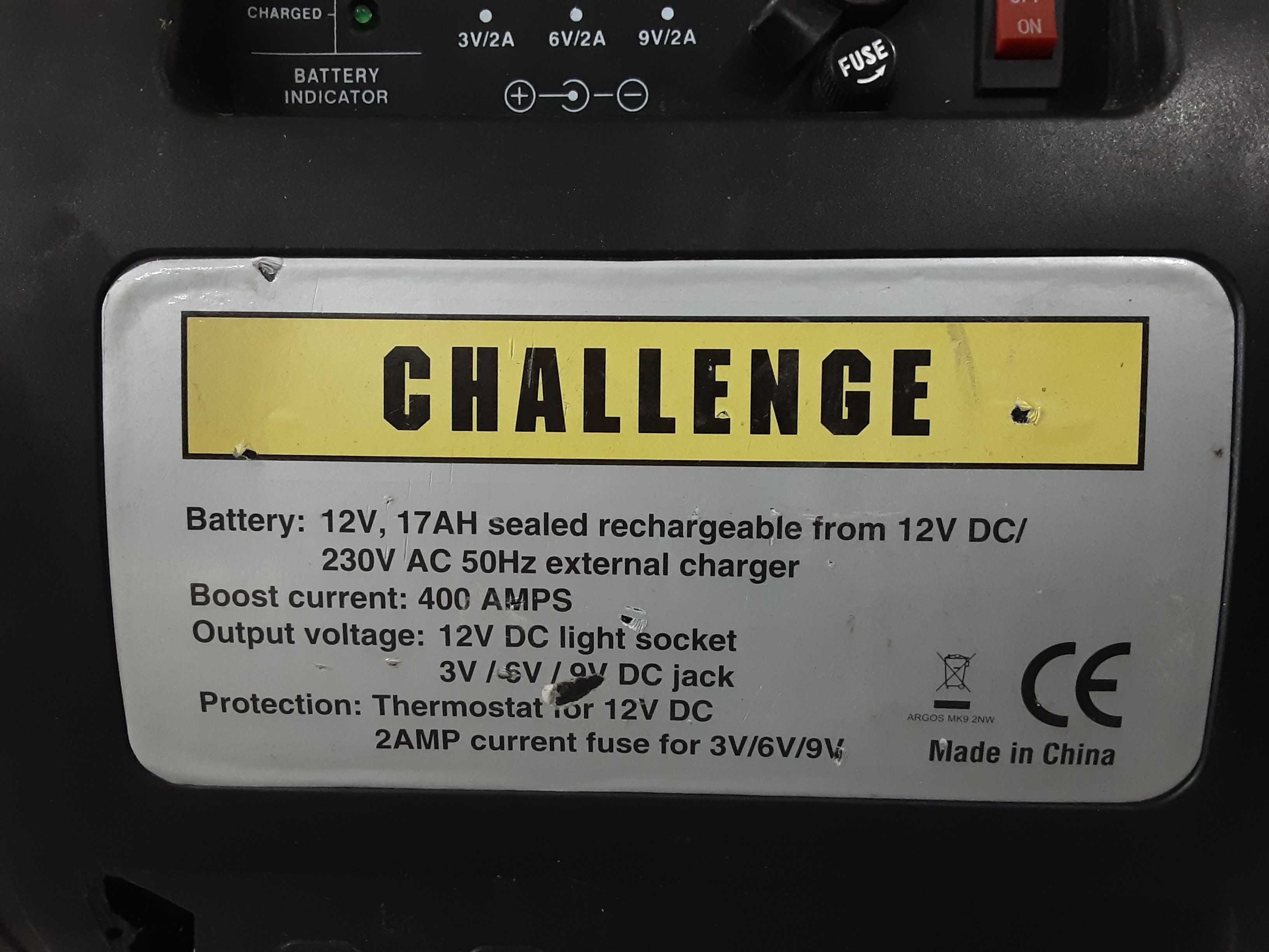 Бустер - CHALLENGE 12V/400AMPS