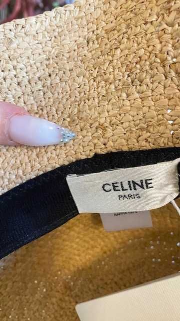 Шапка Селин*Celine Triomphe Raffia bucket hat original