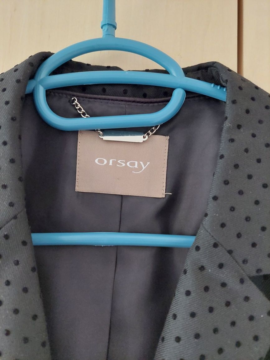 Sacou elegant negru cu buline de la Orsay
