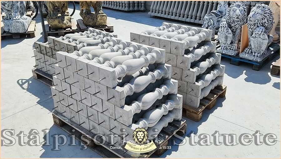 Stâlpișori, baluștri, popici, mosoare, din beton, model B2.
