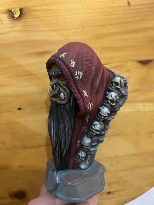 Bust Gul'dan World of Warcraft – 3D print pe rasina, pictat panual