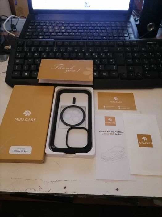 Miracase 360* husa protectie cu geam pt. iPhone 15 Pro 6.1 inch