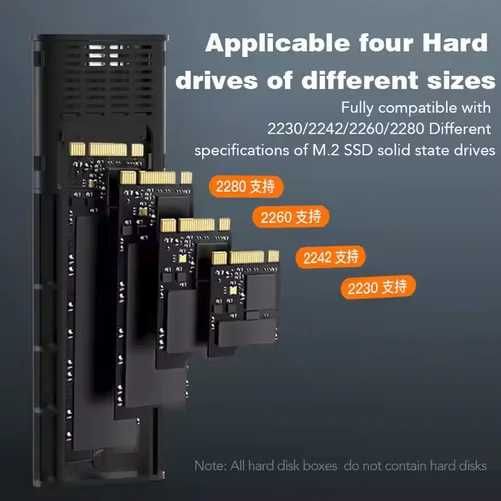 Adaptor SSD M.2 NMVE/SATA la USB 3.1 gen 2 10Gbps carcasa al dual prot