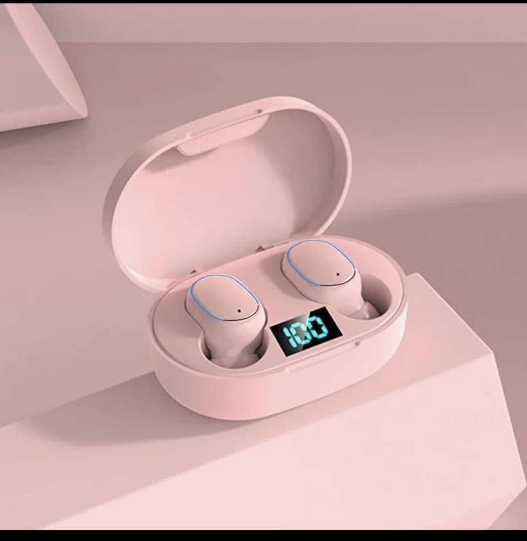 Безжични Bluetooth слушалки- цвят розов