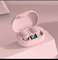 Безжични Bluetooth слушалки- цвят розов