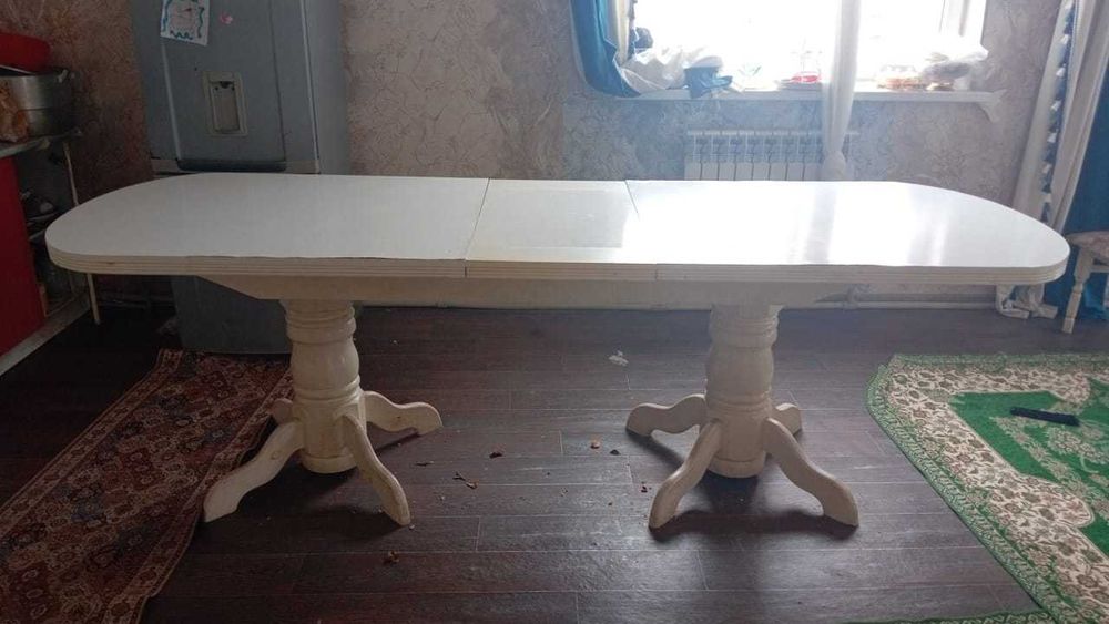 Стол сатам длина 3 метир ношки дерево