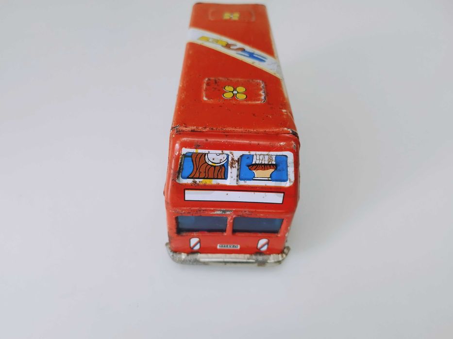 Jucarie veche tabla autobuz cu etaj Leyland London,  MF 291 CN, 1/24