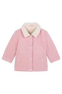 Зимно детско розово палтенце-яке с топла подплата