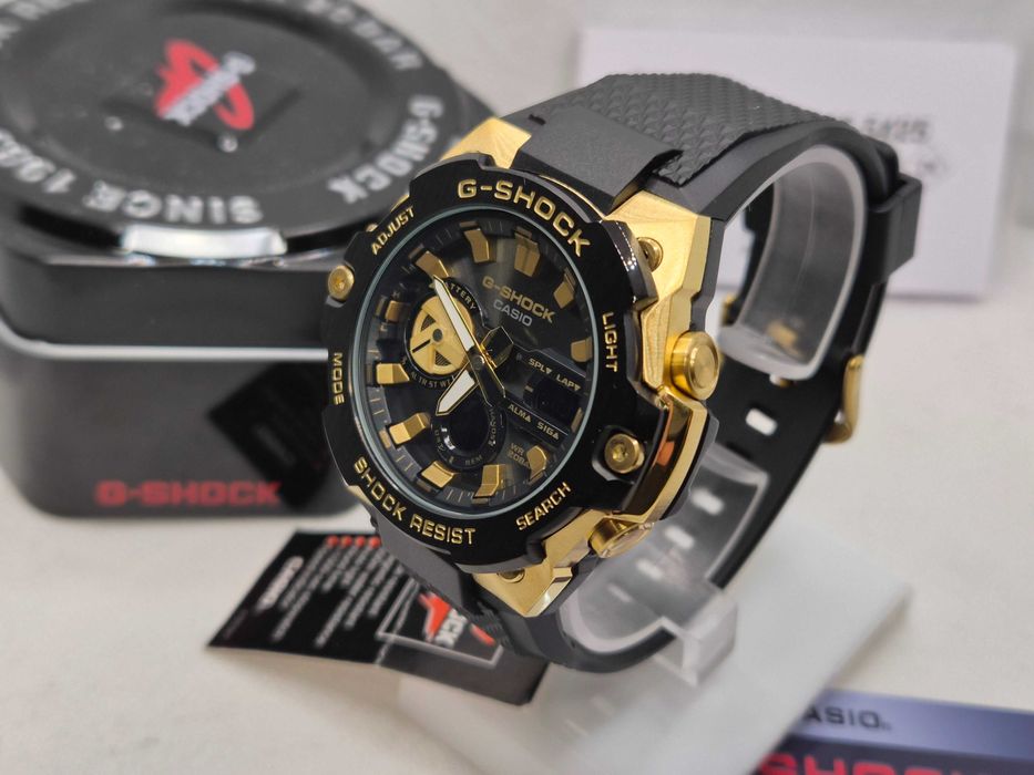 Ceas Sport  Casio g shock B400GB-1A9ER black gold, Nou,Garantie 2 ani