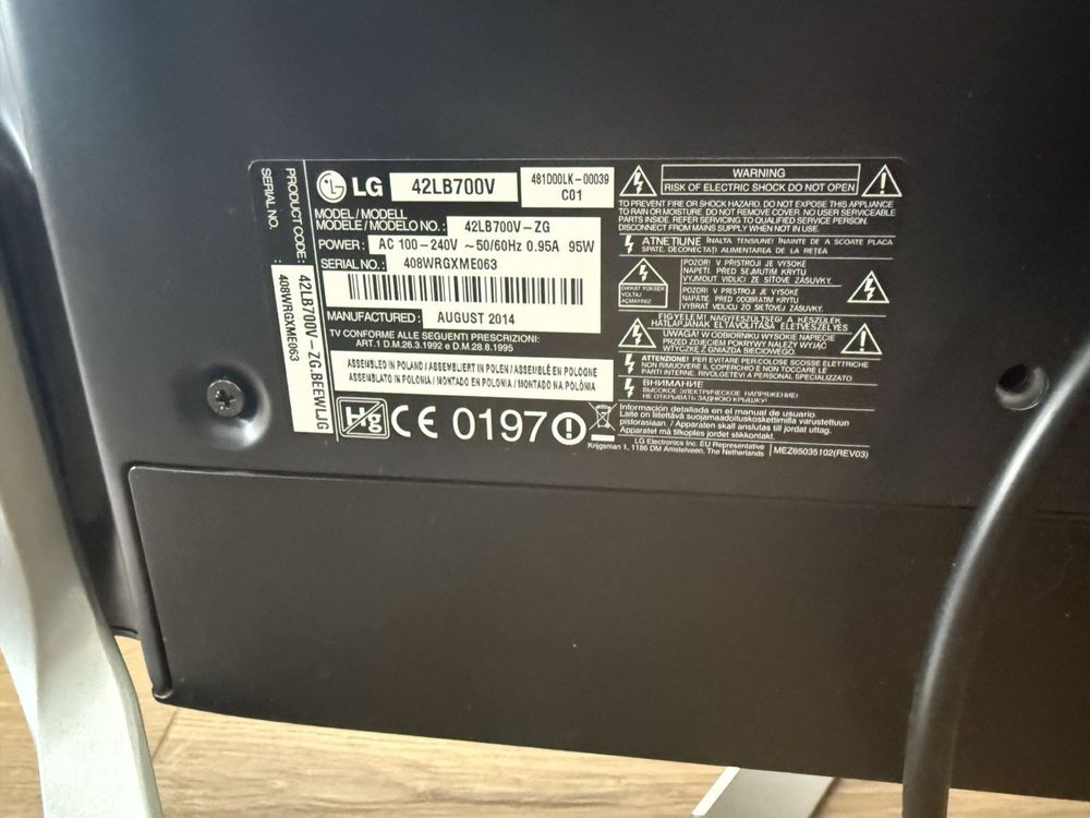 LG 42” SMART LED телевизор – отличен! Full HD, Wi-Fi, DVB-T2/S2