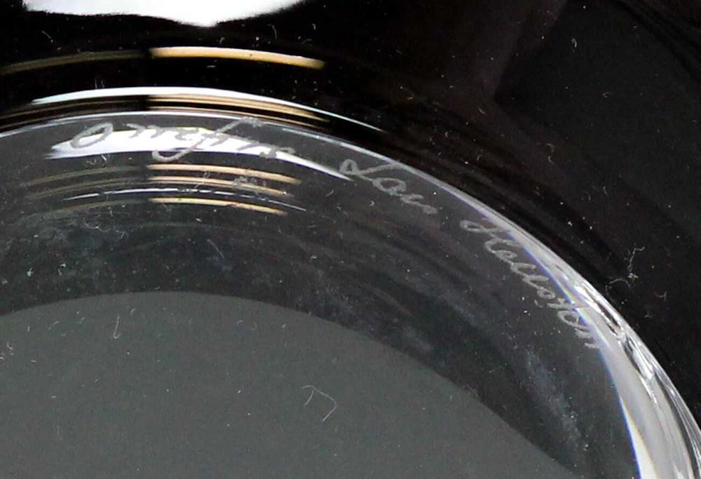 bold din cristal pentru depozitare bijuterii Orrefors de Lars Hellsten