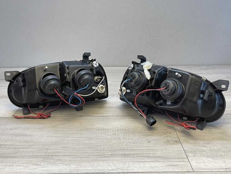 Faruri VW Golf 3 Angel Eyes look negru cu lupa NOU